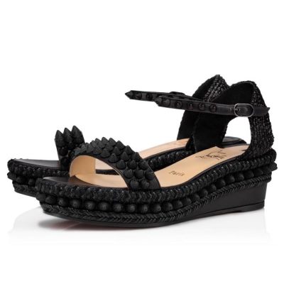 Alpargatas Lata Christian Louboutin Mujer - Negros - 1210921BK01